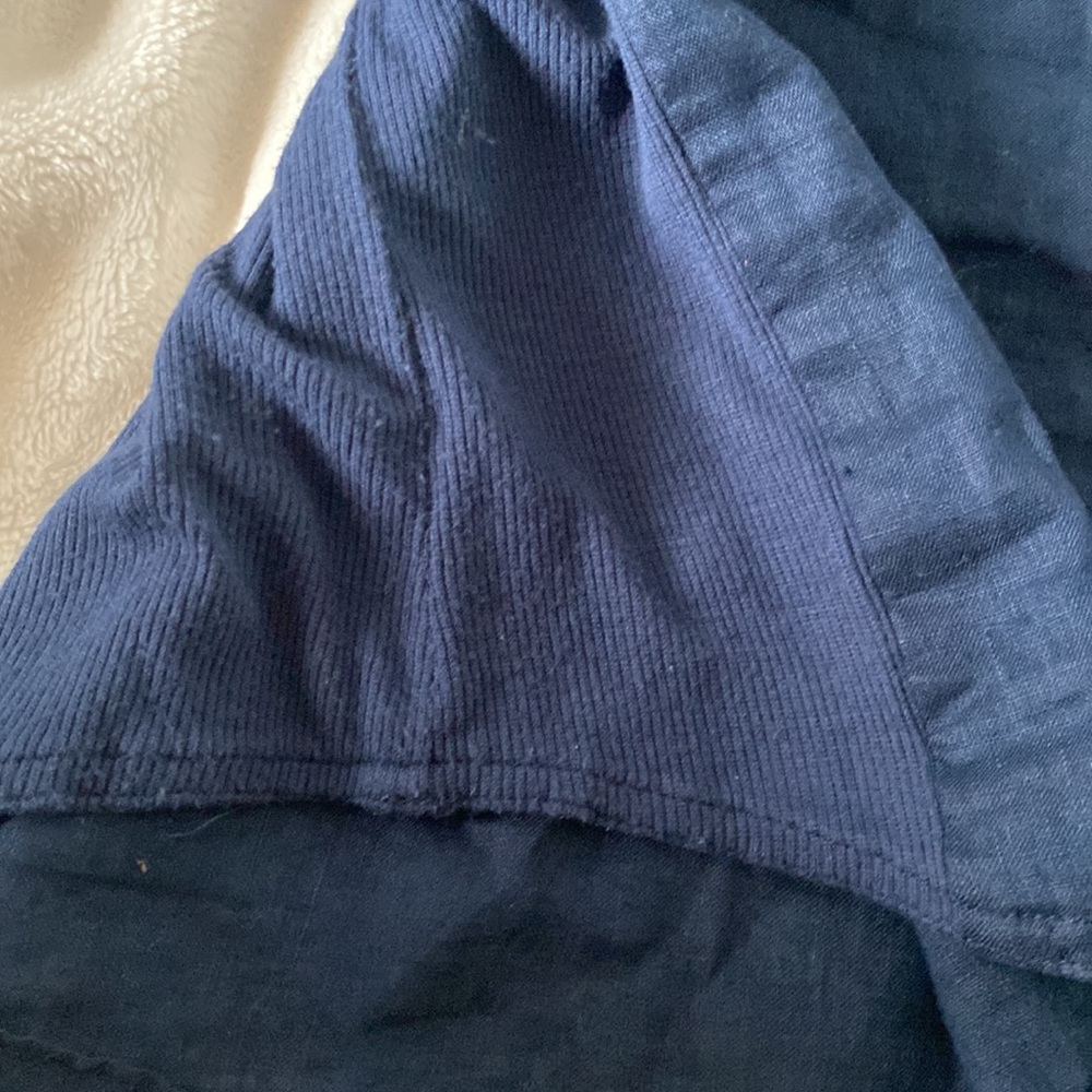 INC Blue Blouse with Crystal Buttons Medium - Picture 3 of 11